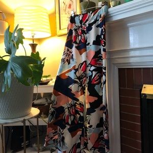 BAR III wide leg colorful designer pants